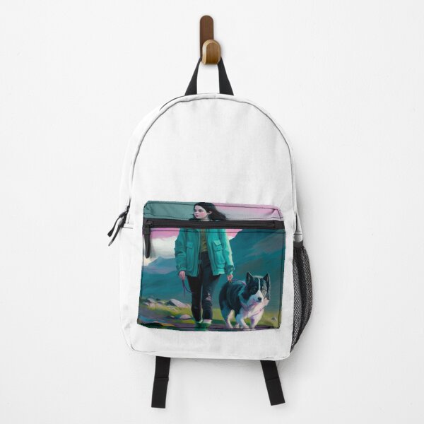 Item preview, Girl walking with Siberian husky  designed and sold by ARTeez⭐️⭐️⭐️⭐️⭐️.
