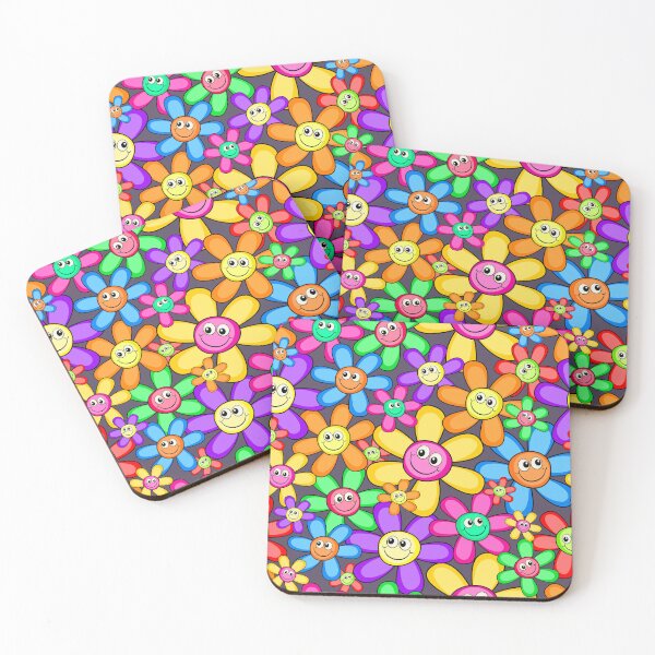 Item preview,  Happy Face Retro Flowers Design designed and sold by Jandsgraphics.