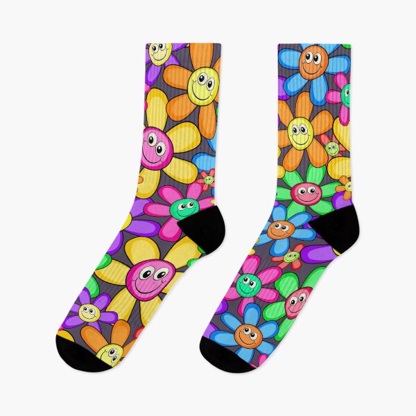 Item preview,  Happy Face Retro Flowers Design designed and sold by Jandsgraphics.