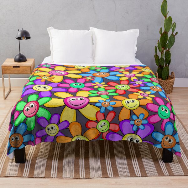 Item preview,  Happy Face Retro Flowers Design designed and sold by Jandsgraphics.