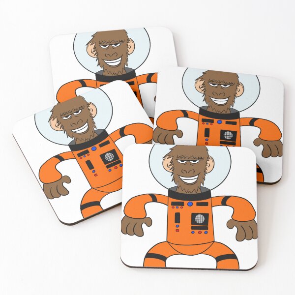 Item preview, Astronaut monkey (orange jumpsuit) designed and sold by Givon Stiles.