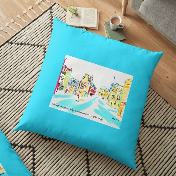 Edinburgh at Greyfriars Bobby Floor Pillow