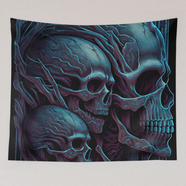 Item preview, Blue Catacomb Skulls designed and sold by OccultDreams.