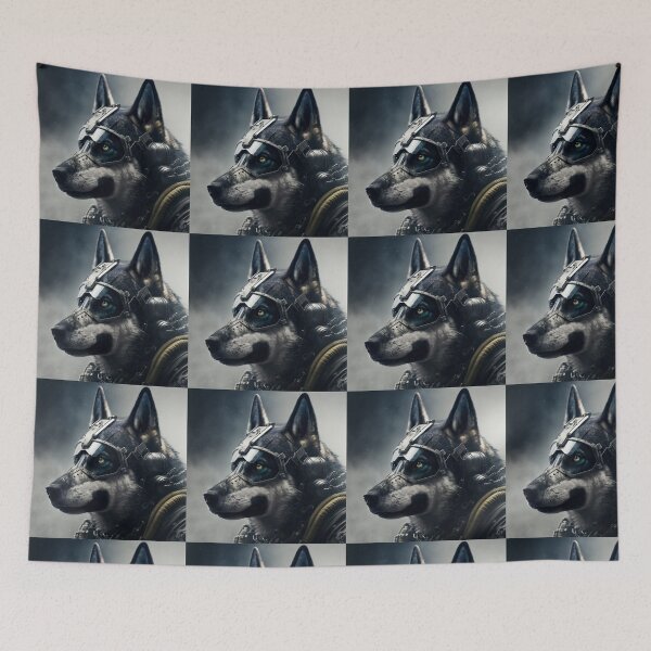 Item preview, Siberian husky cyberpunk designed and sold by ARTeez⭐️⭐️⭐️⭐️⭐️.
