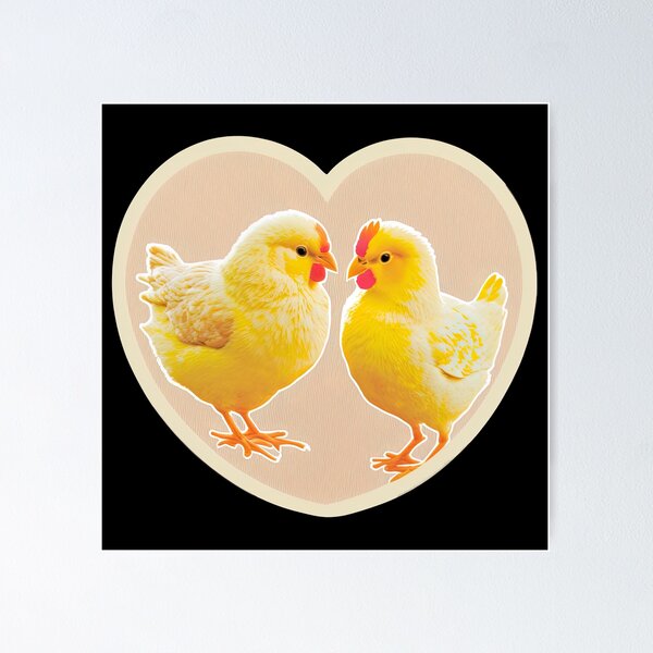 Item preview, Love Chicks, Sweet Valentines Day Gift, Chicken Lovers, Meaningful Gift, Anniversary Present, Distance Is Temporary designed and sold by MorphicPrints.