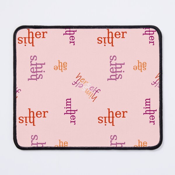 Item preview, She/His Lesbian Pride Flag Pronouns On Pink designed and sold by Pyrolitheus.