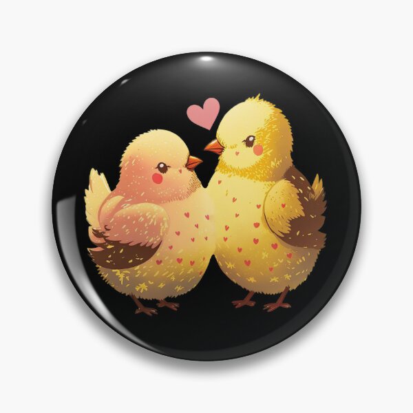 Aperçu de l'œuvre Love Chicks, For Girlfriend Or Boyfriend, Distance Is Temporary, Meaningful Gift, Chicken Lovers créée et vendue par MorphicPrints.