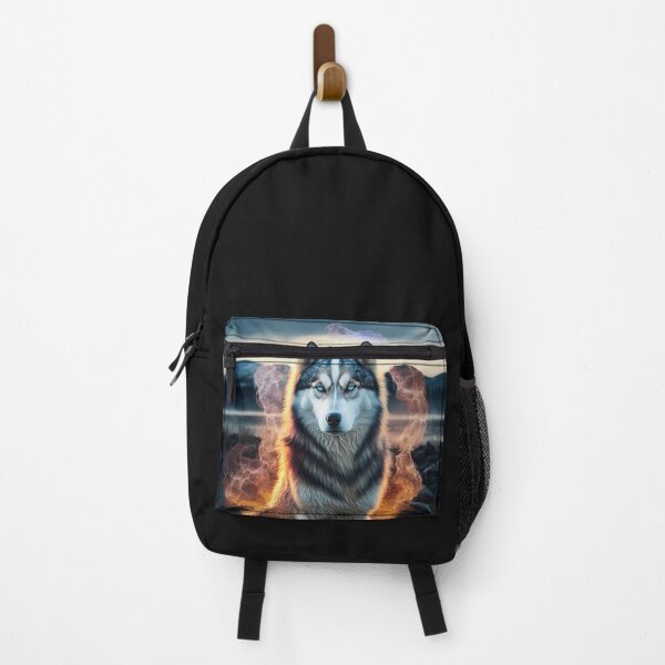 Item preview, Siberian husky with fire aura designed and sold by ARTeez⭐️⭐️⭐️⭐️⭐️.