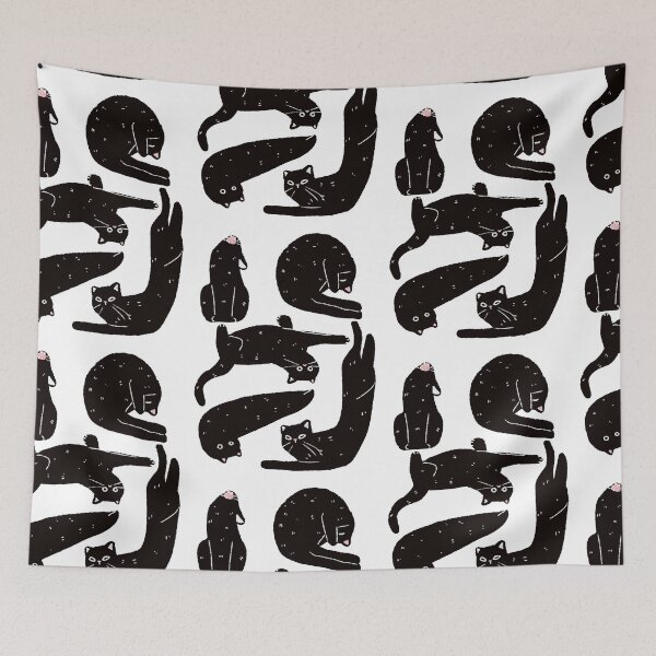 Item preview, Strange Black Blob Cats designed and sold by aymeigh.