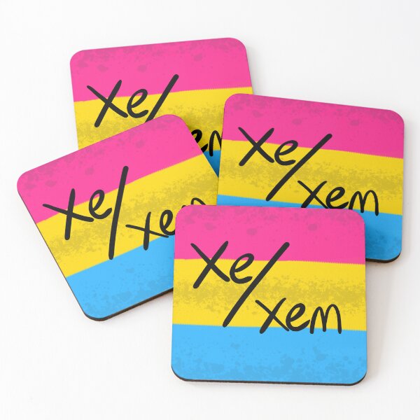 Item preview, Pansexual Pan Panromantic Xe/Xem Pronoun Pin Pride Flag LGBT LGBTQIA Trans Nonbinary Enby Neopronouns designed and sold by Spell-the-Bee.