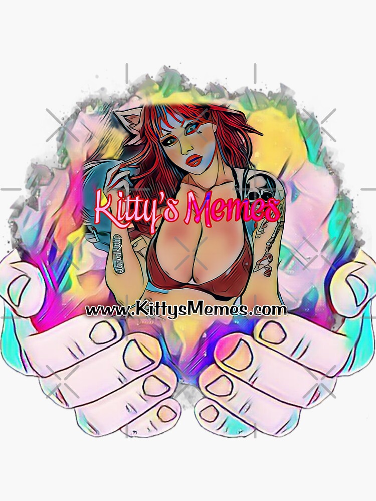 Thumbnail 3 of 3, Sticker, Kitty of KittysMemes designed and sold by KittyKimiko.