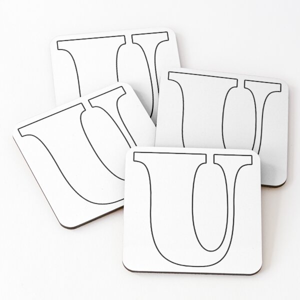 Item preview, Letter U Monogram Retro designed and sold by Dirtcheapartist.