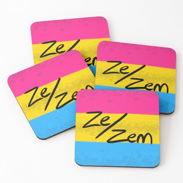 Item preview, Pansexual Pan Panromantic Ze/zem Pronoun Pin Pride Flag LGBT LGBTQIA Trans Nonbinary Enby Neopronouns designed and sold by Spell-the-Bee.
