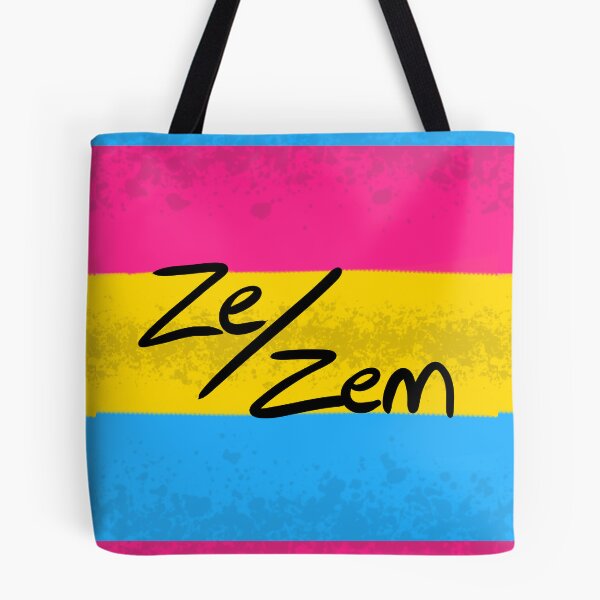 Item preview, Pansexual Pan Panromantic Ze/zem Pronoun Pin Pride Flag LGBT LGBTQIA Trans Nonbinary Enby Neopronouns designed and sold by Spell-the-Bee.