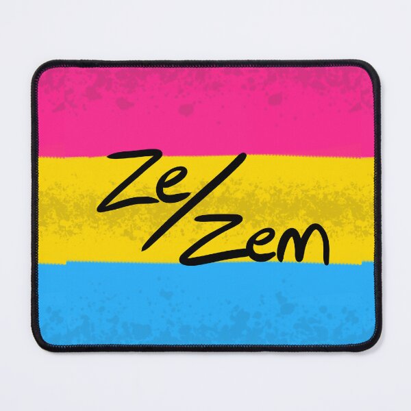 Item preview, Pansexual Pan Panromantic Ze/zem Pronoun Pin Pride Flag LGBT LGBTQIA Trans Nonbinary Enby Neopronouns designed and sold by Spell-the-Bee.