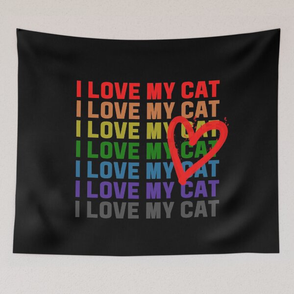 Item preview, I LOVE MY CAT Rainbow designed and sold by RagWeasel.