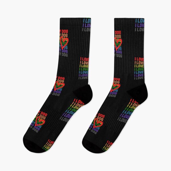 Item preview, I LOVE MY DOG Rainbow designed and sold by RagWeasel.