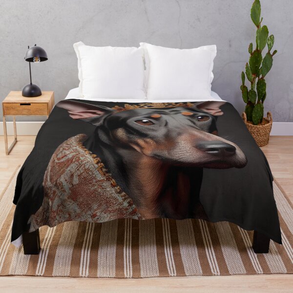 Item preview, King Doberman Pinscher Dog Breed Portrait Royal Renaissance Animal Painting designed and sold by Nalaxation.