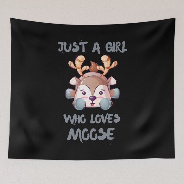 Item preview, Just A Girl Who Loves Moose Black designed and sold by DSC-Fashion.
