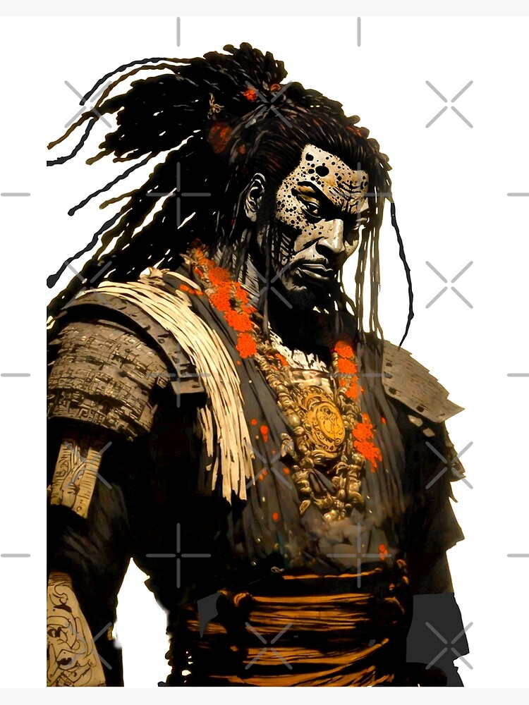 Samurai Afro Black Yasuke Sengoku Warrior Ronin Anime Fan Poster