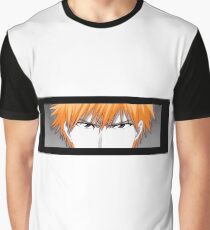 Ichigo Kurosaki Black and White Bleach Anime Graphic T-Shirt