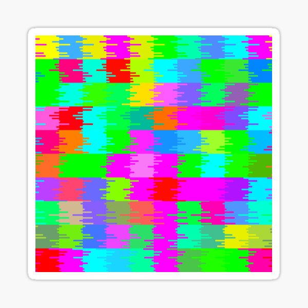 Glitching patchwork Sticker