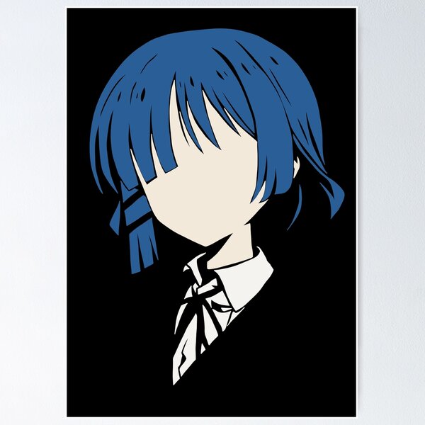 Bocchi the Rock Anime Characters Blue Short Haired Girl Ryo Yamada Pfp in  Minimalist Vector Art (Transparent) - Bocchi The Rock - Pin