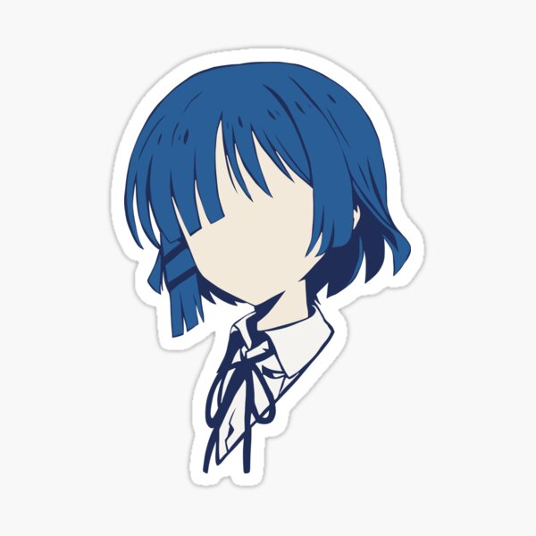 Bocchi the Rock Anime Characters Blue Short Haired Girl Ryo Yamada Pfp in  Minimalist Vector Art (Transparent) - Bocchi The Rock - Pin