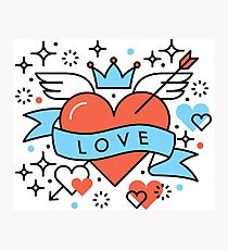 Cartoon Love Photographic Print