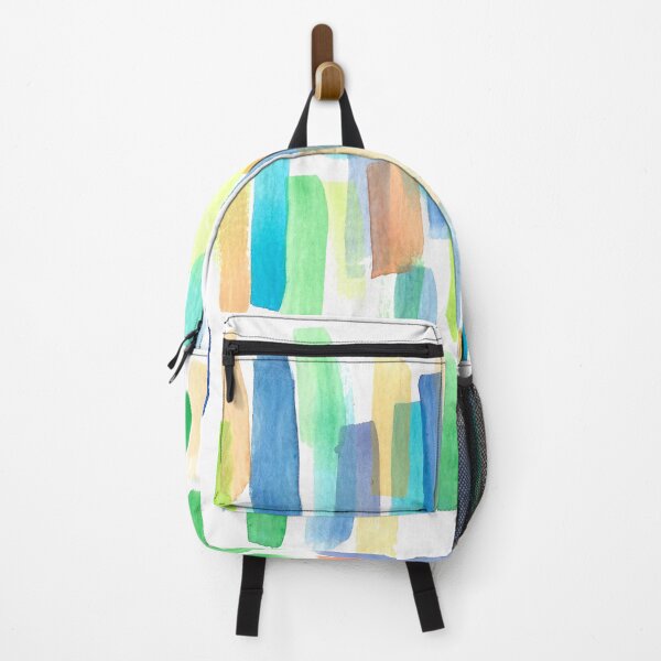 Item preview, handmade watecolor drawing, lines pattern designed and sold by Pacika.