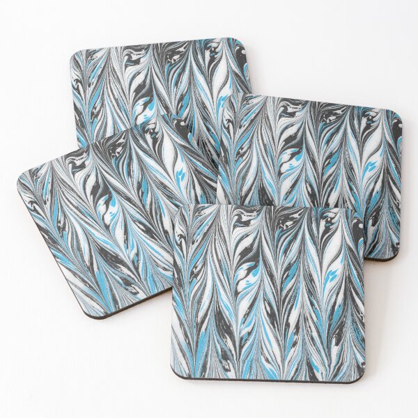 Item preview, Traditional handmade marbling art Ebru, handmade , blue and black designed and sold by Pacika.