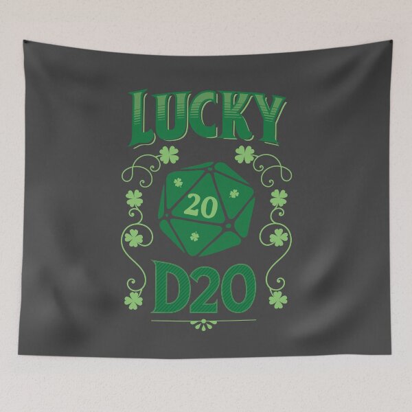 Item preview, Lucky St Patricks D20 - Shamrocks designed and sold by geekyT.