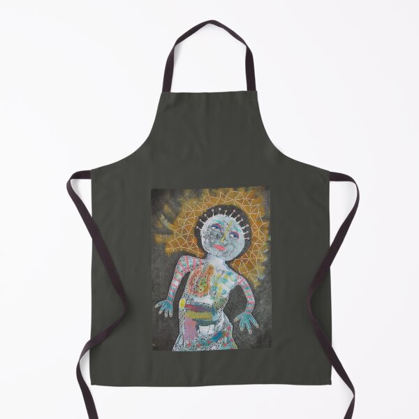 Item preview, White Figure With Geometric Shapes designed and sold by BeaOutsiderArt.