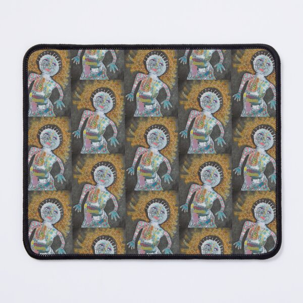 Item preview, White Figure With Geometric Shapes designed and sold by BeaOutsiderArt.