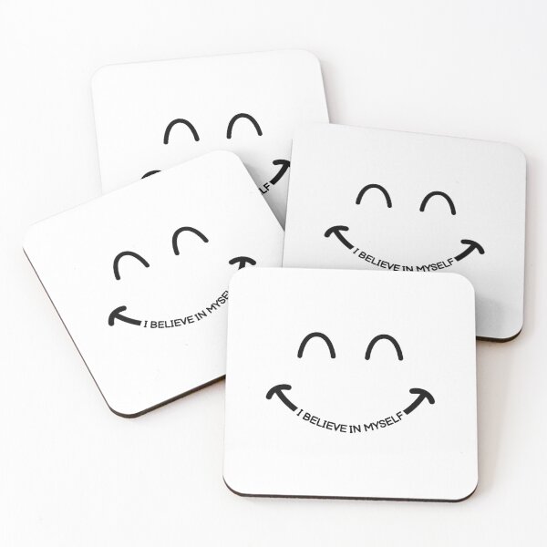 Item preview, I Believe in myself text with a happy smile designed and sold by hahodesign.