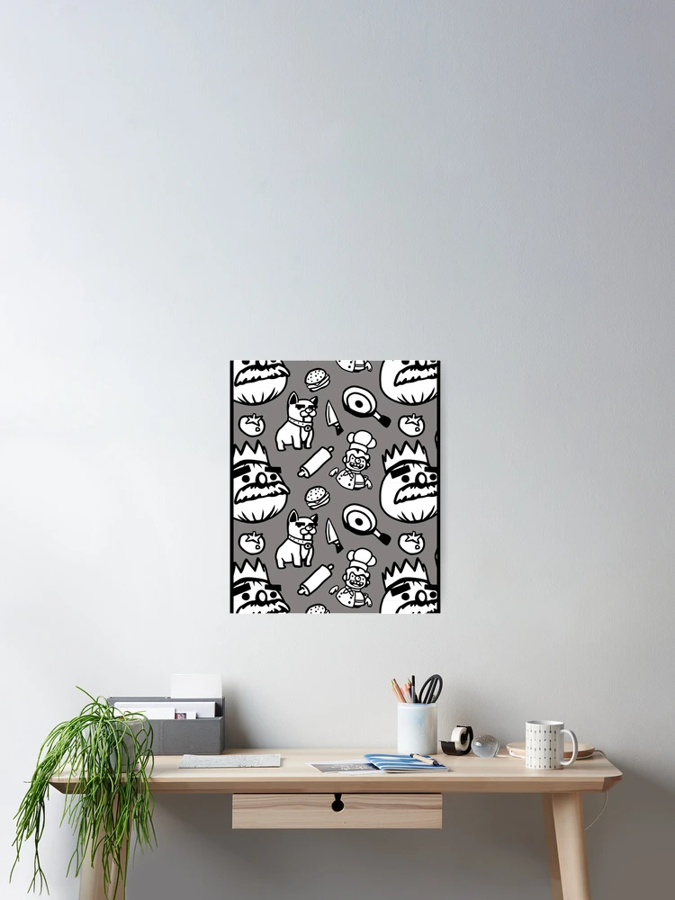 Thumbnail 2 of 3, Poster, Overcooked Pattern designed and sold by HyperCultes.
