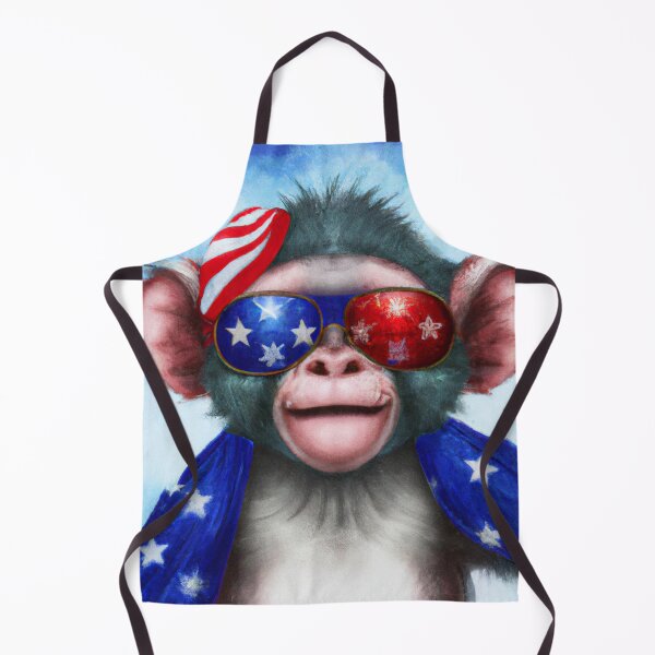 Item preview, Cheeky monkey with USA flag and glasses - 2/4 designed and sold by T-Shirt-Group.