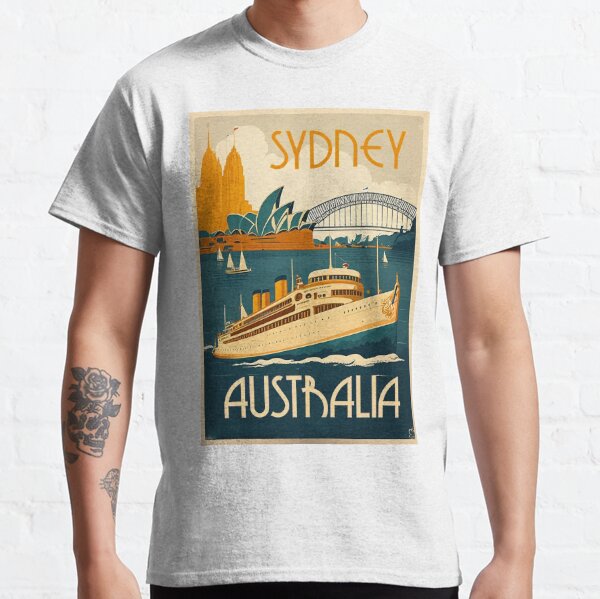 Sydney Australia Vintage Travel Art Poster Classic T-Shirt
