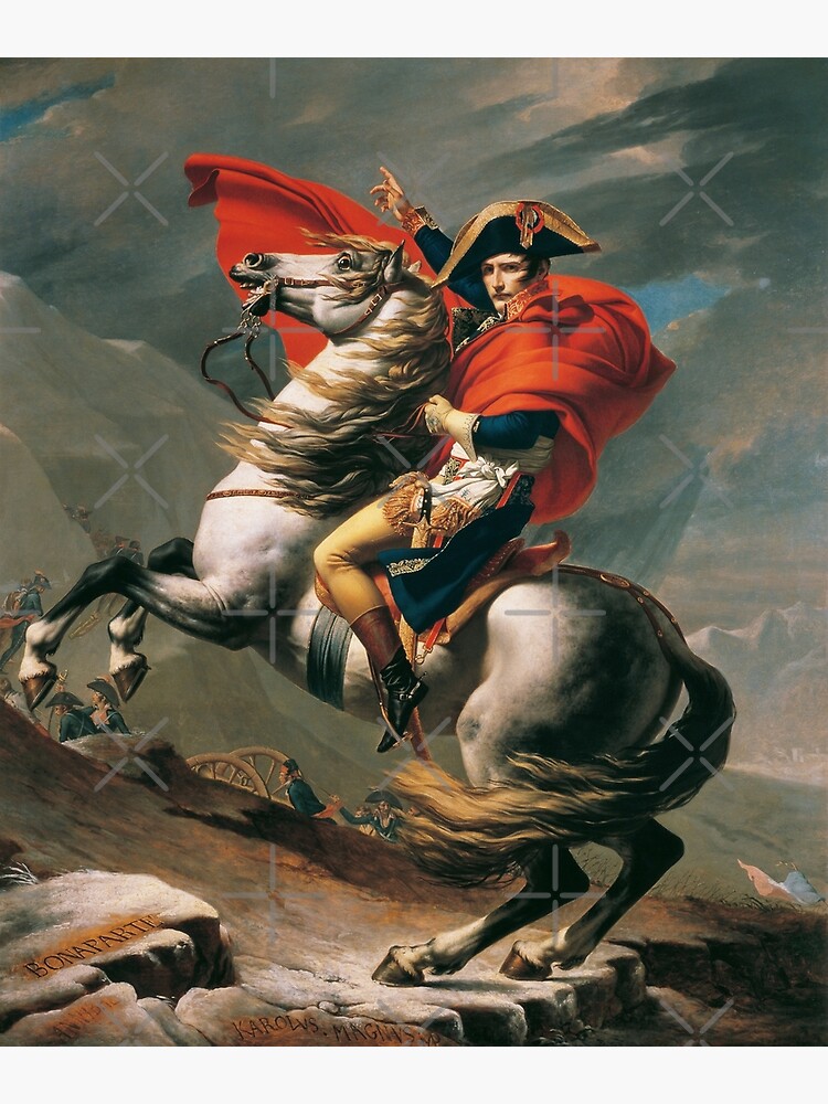 Napoleon Crossing the Alps (1801-1805) by Jacques-Louis David Premium ...