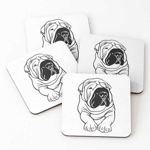 Item preview, Shar pei funny dog illustration designed and sold by SolArt88.