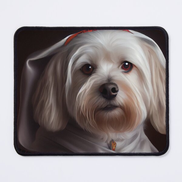 Item preview, Maltese Dog Breed Portrait Royal Renaissance Animal Painting designed and sold by Nalaxation.