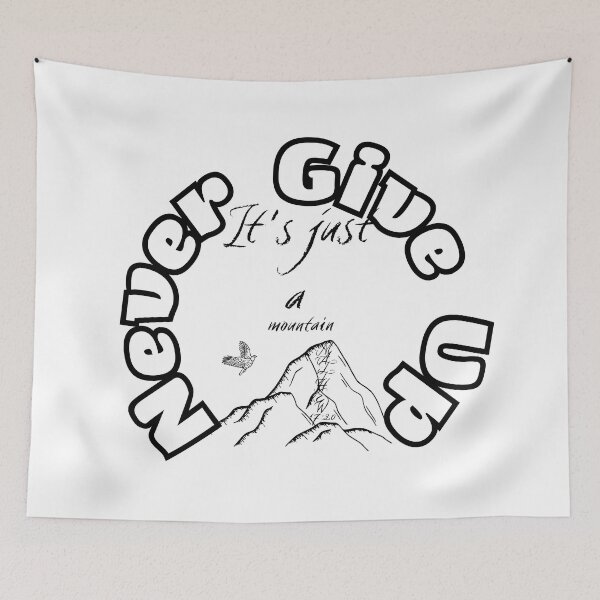 Item preview,  Christian Quote -  Never Give Up-Black and white designed and sold by All-About-Life.