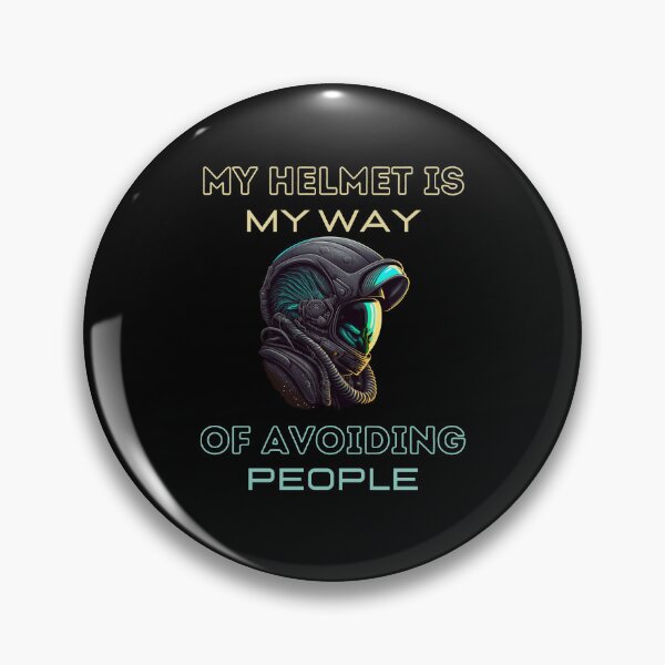 Item preview, My Helmet Is My Way Of Avoiding People - Funny Gift For Solo Riders designed and sold by Cr4ftyCreations.