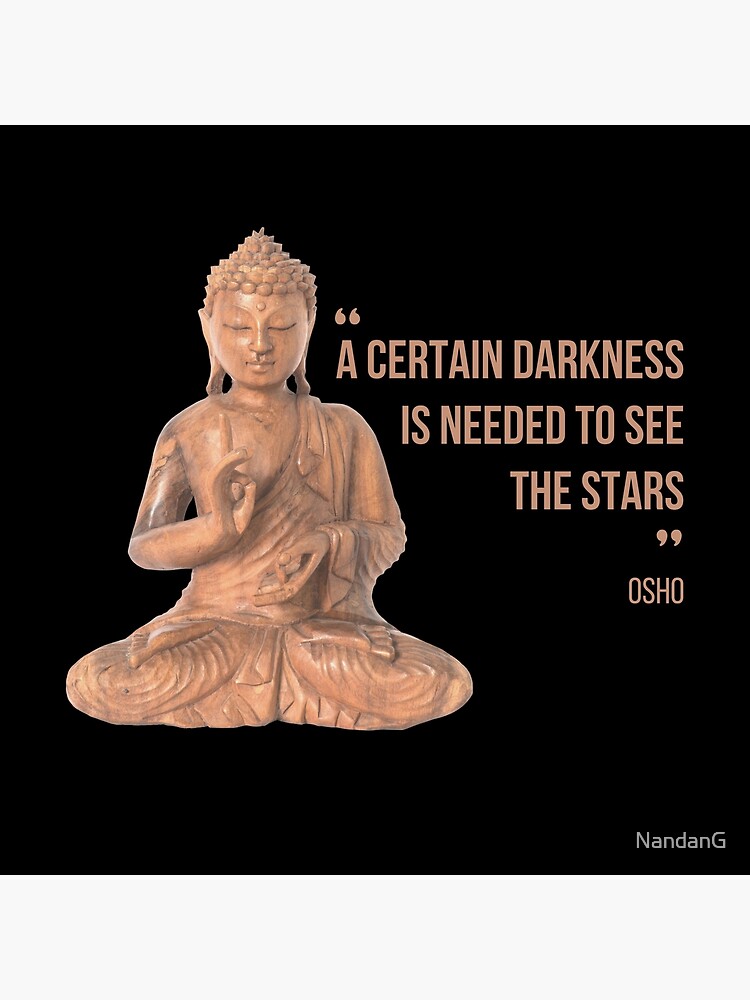 A Certain Darkness Is Osho Inspirational Quote Wood 2024 Carving Sign/Saying Art Treasure From Southern CA Fire/Mudslides