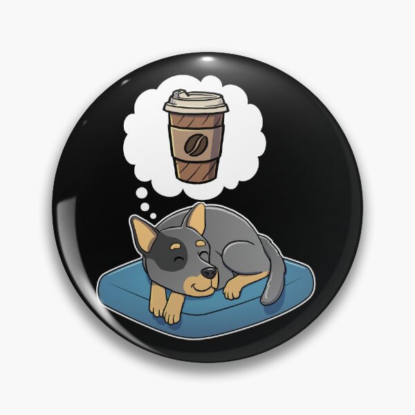 Item preview, Australian Cattle Dog dreaming about Take Away Coffee designed and sold by DoggieDelights.