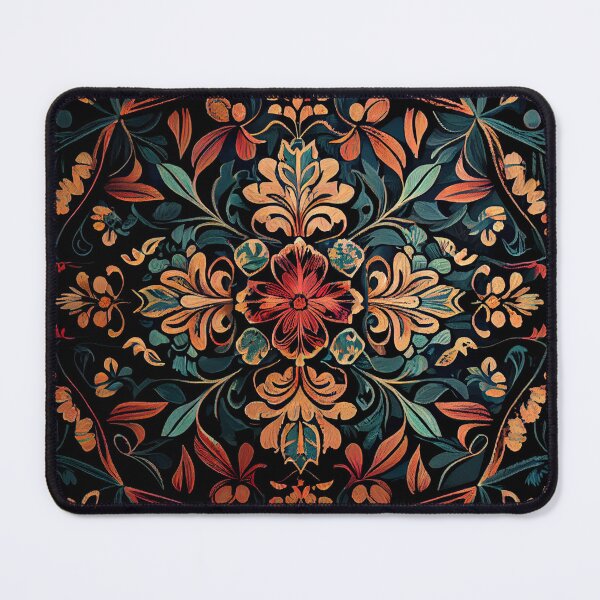 Item preview, Mosiac Flat Aggressive Dark Bold Floral Pattern Digital Painting designed and sold by CodeAndColors.