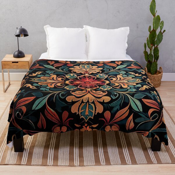 Item preview, Mosiac Flat Aggressive Dark Bold Floral Pattern Digital Painting designed and sold by CodeAndColors.