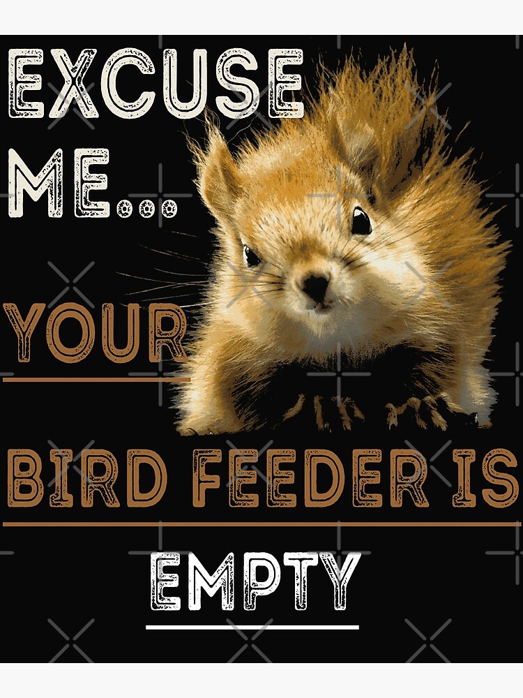 Excuse Me Your Bird Feeder Is Empty Shirt Funny Squirrel Postcard