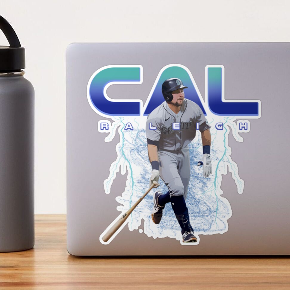 Cal Raleigh Baseball Poster Style - Cal Raleigh - Sticker