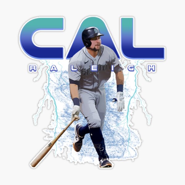 Cal Raleigh Baseball Poster Style - Cal Raleigh - Sticker